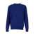 PLAIN Blue Crewneck Long Sleeve Sweater In Cashmere Man BLUE
