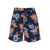 MAISON KITSUNÉ Blue Bermuda Shorts With Floral Print In Cotton Man BLUE