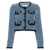 Self-Portrait Self-Portrait Textured Denim Jacket Clothing BLUE