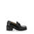 Ganni 'Butterfly' Black Loafers With Tonal Logo In Techno Fabric Woman Black