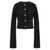 Balenciaga Cropped tweed cardigan Black