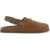 Dolce & Gabbana Suede Leather Clogs With Logo Plate NOCCIOLA