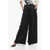 Maison Margiela Mm6 Viscose Blend Wide-Leg Pants Black