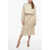 Maison Margiela Mm6 Trench-Shaped Popeline Midi Dress Beige