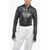 Maison Margiela Mm6 Brushed Leather Cropped Fit Jacket Black