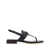 Salvatore Ferragamo Salvatore Ferragamo Gancini Leather Thong Sandals Black