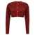 Versace Versace Animal Print Cropped Cardigan RED