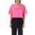 Balmain Balmain Cropped Logo T-Shirt FUCSIA ROSE