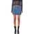 MARINE SERRE Marine Serre Moon Denim Mini Skirt BLUE