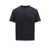 Palm Angels Cotton T-shirt with embroidered logo on the front Black