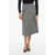 Balenciaga District Check A-Line Midi Skirt Black & White