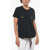 Elisabetta Franchi Cotton Urban T-Shirt With Jeweled Breast-Pockets Black