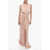 COSTARELLOS Draped Lurex Maxidress With Cut-Out Detail Pink