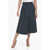 Dior Belted Midi Flared Skirt With Utility Pockets Blue