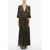 La DoubleJ Velvet Camerino Maxi Dress With Front Buttoning Green