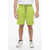 Sprayground Brushed Cotton Shorts With Embroidered Logo Green