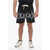 Vision of Super Flame Print Jogger Shorts Black