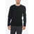 Allude Crew Neck Pure Cashmere Sweater Black