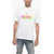 Aries Crew-Neck Cotton T-Shirt With Logo Maxi White