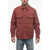 Woolrich Twill Wool And Nylon Alaskan Overshirt With Double Breast Po Burgundy