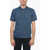 Peserico Solid Color Short Sleeved Polo Blue