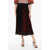 PIERRE-LOUIS MASCIA Velvet Anthemion-Motif Maxi Skirt Burgundy