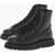 Neil Barrett Textured Leather Combat Boots With Side Zip Black