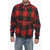 Woolrich Wool And Nylon Buffalo Checked Overshirt With Zip Black
