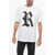 Raf Simons Frontal Maxi Monogram Crew-Neck T-Shirt Black & White