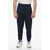 4SDESIGNS Twill Chino Pants With Drawstring Blue