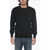 Roberto Collina Striped Crewneck Pullover Black