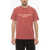 Off-White Printed Digit Bacchus Crew-Neck T-Shirt Red