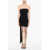 Magda Butrym Solid Color Draped Dress Black