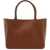 Valentino Garavani Nappa Calfskin Vlogo Side Tote Bag TOBACCO