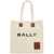 Bally Akelei Canvas Tote Bag With NATURAL/CUERO+ORO