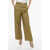 Khaite 4 Pocket Cropped Fit Wool Blend Pants Green