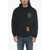 Raf Simons Logo Print Distressed Effect Destroyed Hoodie Black