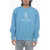 SPORTY & RICH Logo Print Crewneck Sweatshirt Light Blue