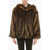 HALFBOY Faux Fur Jacket With Hood Brown