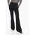 Versace Wool Blend Bootcut Pants With Jeweled Detail Black