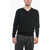 Allude V Neck Pure Cashmere Sweater Black