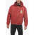 SKY HIGH FARM Solid Color Hoodie Zipped Closure Red