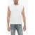 Saint Laurent Solid Color Tank Top With Perforated Detail White