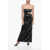 ROTATE Birger Christensen Eco-Patent Leather Maleeena Sheath Dress With Lace-Up Back Black