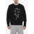 Neil Barrett Crew Neck Stitched Bolt Cotton Blend Sweater Black