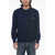 A.P.C. Cotton Crewneck Pullover With Embroidered Logo Blue