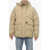 Woolrich Greylock Down Jacket With Velcro Zipped Fastening Beige