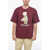 Market Graphic Print Random Workshop Bear T-Shirt Burgundy