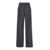 PLAIN Grey Straight Pants With Pences In Fabric Woman GREY