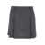 PLAIN Grey Pleated Miniskirt In Fabric Woman GREY